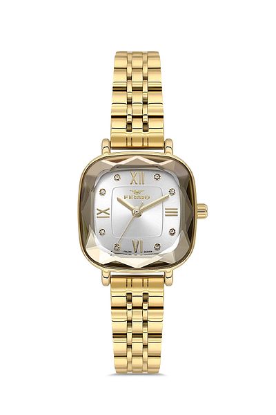 FERRO Yellow Steel Cord Women's Wristwatch Fl21597Awt-B