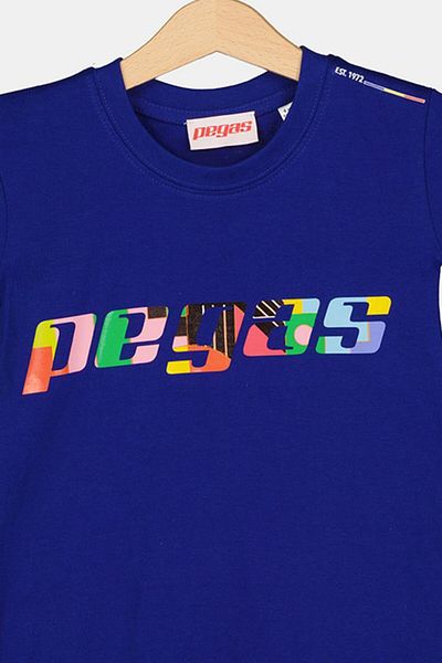Pegas T-shirts MULTICOLOR LOGO T-SHIRT CHILDREN ROYAL BLUE