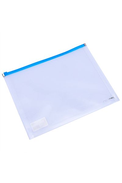 Deli Deli E38975 A4 Expandable Zip Bag - Durable Korean PP Material, Transparent & Non-Sticky