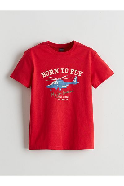 LC Waikiki Crew Neck Printed Boy's T-Shirt