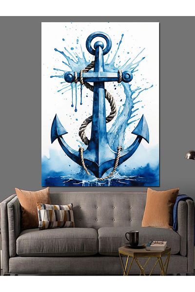 Tablomega Pânză decorativă cu design artistic Anchor - MDF Lemn