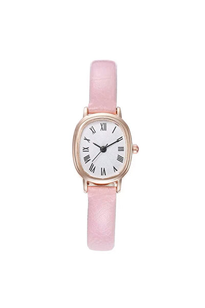 Toz Vintage Pembe Uprise Vintage Retro Oval Kadın Kol Saati