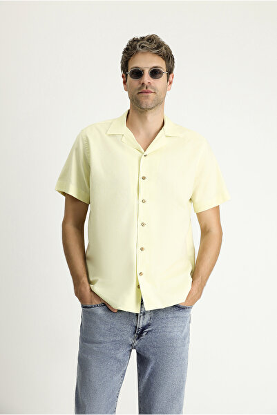 Kiğılı Kısa Kol Regular Fit Pamuk Gömlek