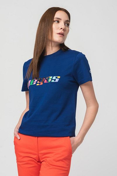 Pegas T-shirts WOMEN'S MULTICOLOR LOGO T-SHIRT ROYAL BLUE