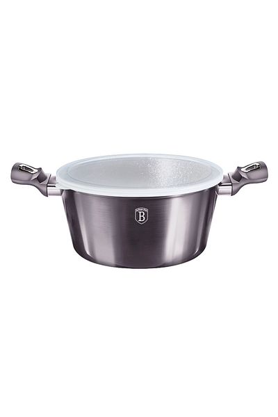 Berlinger Casserole with lid with marble surface 28 cm Carbon PRO Line
