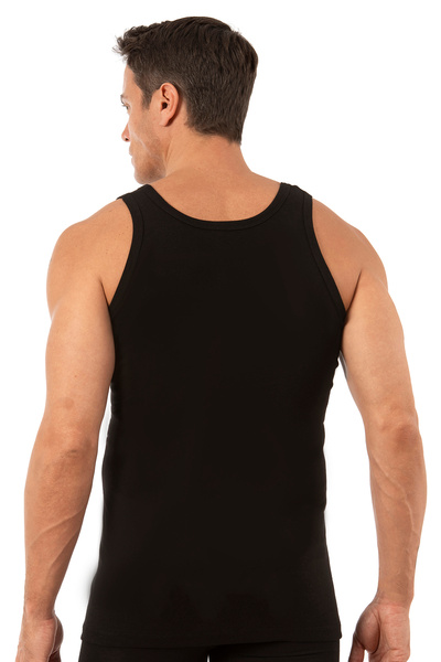 ÖZKAN underwear Özkan 0113 6 Pack Men's 100% Cotton Flexible Soft Rib Thick Strap Undershirt