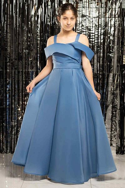 SUBU TASARIM Strappy Elastic Waist Girl's Graduation Evening Dress