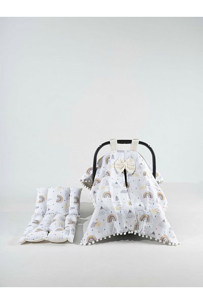Letizia Stroller Cover, Cushion Set and Cream