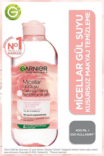Garnier Micellar Gül Suyu Kusursuz Makyaj Temizleme & Işıltı 400ml