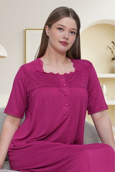 EM&FA TEKSTİL Lace Detailed Nightgown