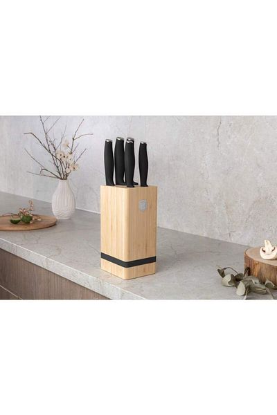 Berlinger Knife set with BAMBOO stand 6 pcs Matte Black Collection