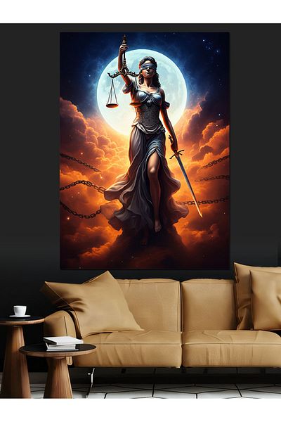 Tablomega Pânză decorativă Woman of Justice - Lemn MDF