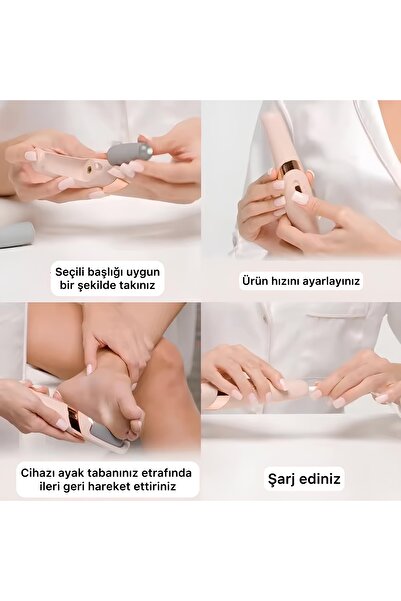 Lazım Shop Elektrikli Ayak Törpüsü Şarj Edilebilir Çıkartma Ayak Değirmeni