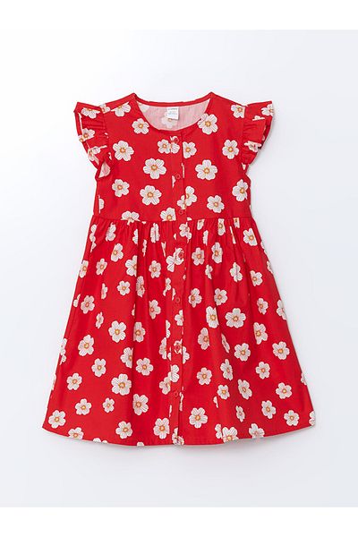 LC Waikiki Standard Pattern 100% Cotton Poplin Fabric Baby Girl Dress