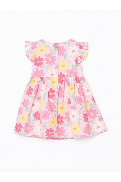 LC Waikiki Standard Pattern 100% Cotton Poplin Fabric Baby Girl Dress
