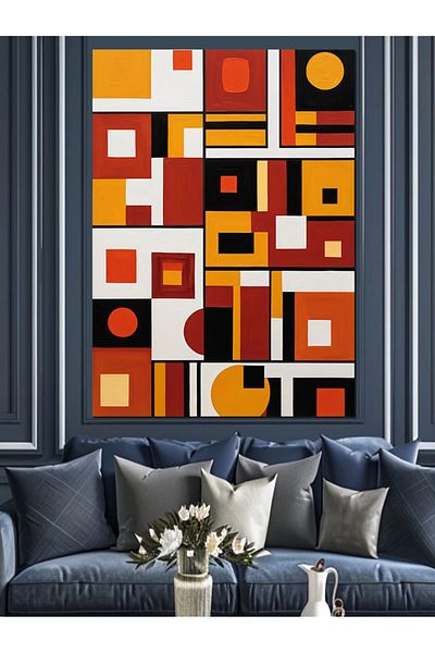 Tablomega Pânză decorativă cu model geometric - pictură din lemn MDF