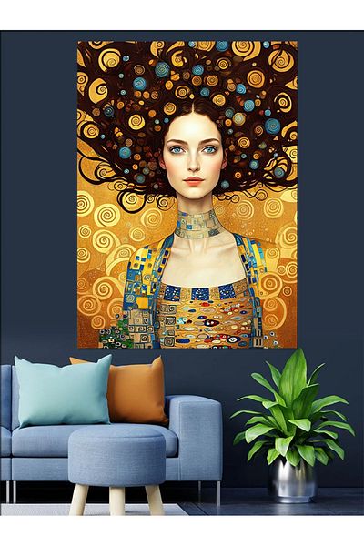 Tablomega Pânză decorativă Portret de femeie din epoca de aur - Lemn MDF