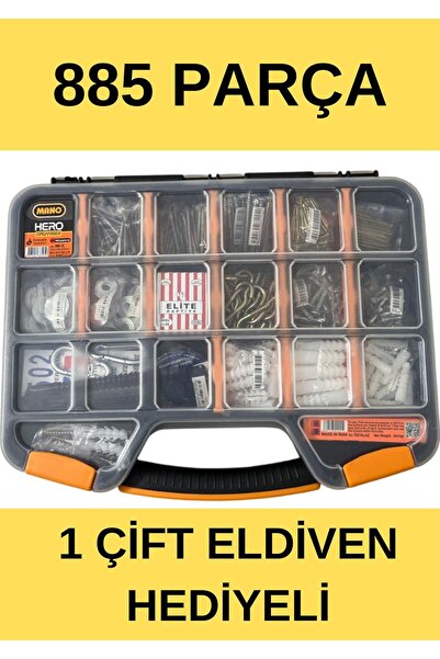 Hesaplı Hırdavat Vida Çantası 885 Parça Set