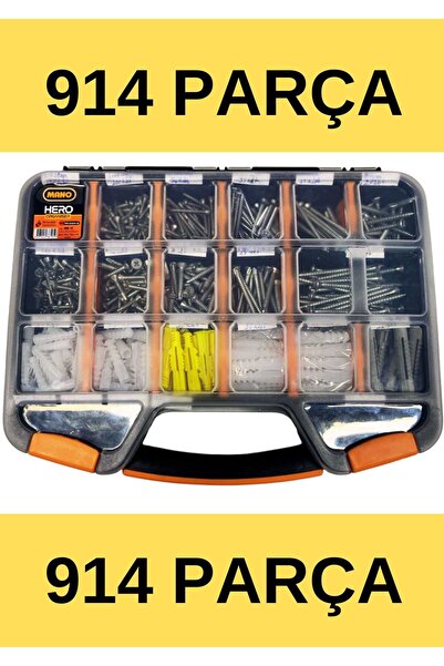 Hesaplı Hırdavat VİDA DUBEL TAKIMI 914 PARÇA