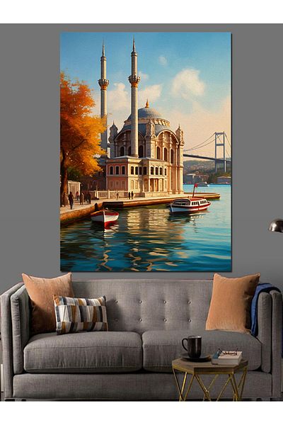 Tablomega Desen Moscheea Bosforului Pânză Decorativă - Lemn MDF