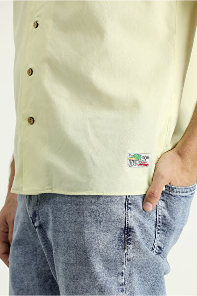 Kiğılı Kısa Kol Regular Fit Pamuk Gömlek