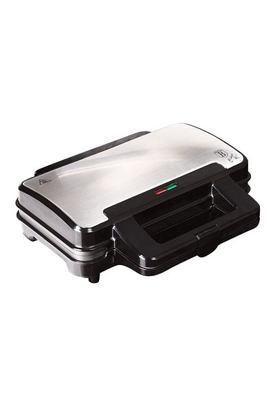 Berlinger Aparat pentru sandviciuri cu suprafata antiaderenta 900 W Black Silver Collection