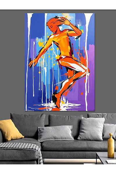 Tablomega Pânză decorativă figură dansatoare abstractă - pictură din lemn MDF