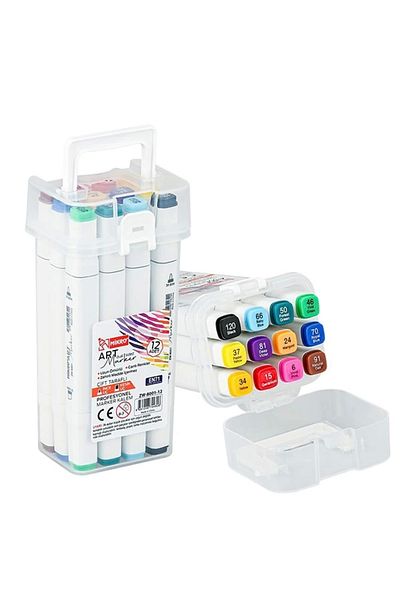 Mikro 12 Colors Art Double Sided Marker Pp Box