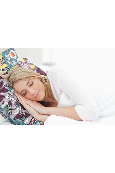 ALCAM Set Of 2 Mandala Pillows, Quilted Microfiber, 50x70 Cm