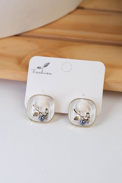 Jack Ferrero Mineli Steel Color Throwaway Earrings