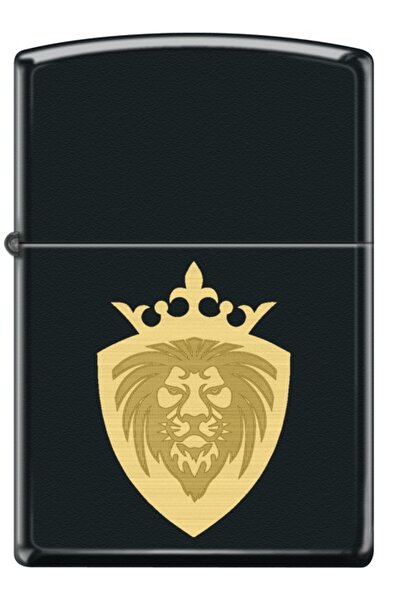 Zippo Lion - Aslan Black Matte Dizayn Çakmak Dizayn Çakmak