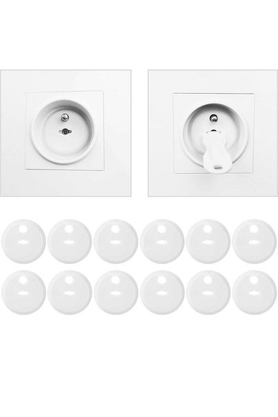 SIPO Socket cover, white x 12 pcs