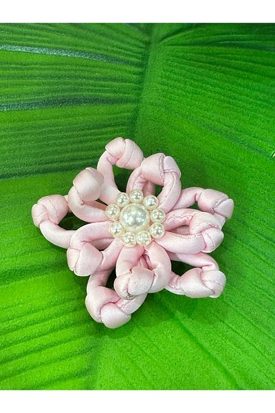 Gönülden Tasarım Accesoriu de cusut cu flori în relief cu mărgele roz 9X9CM inch