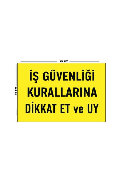 Lucena Pay Attention to Metal Work Safety Rules and Comply with 15 cm X 20 cm Warning Sign Direction Sign