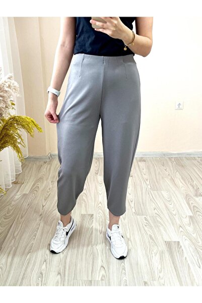 YakupBGN Krep Kumaş Kemersiz Şalvar Kesim Balon Pantolon