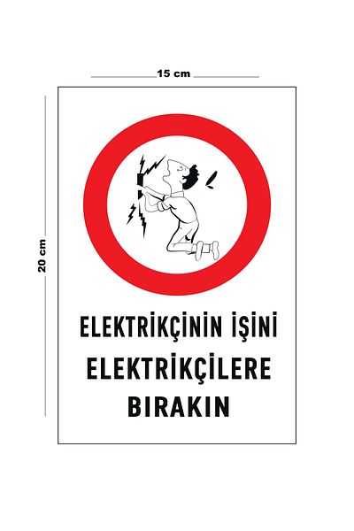 Lucena Metal Electrician's Work Leave to Electricians 15 cm X 20 cm Warning Sign Direction Sign