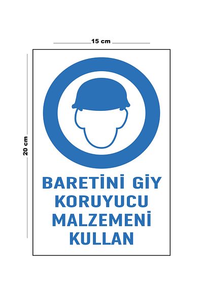 Lucena Wear Metal Helmet Use Protective Material 15 cm X 20 cm Warning Sign Direction Sign