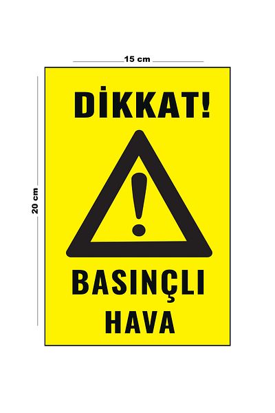 Lucena Metal Compressed Air 15 cm X 20 cm Warning Sign Direction Sign