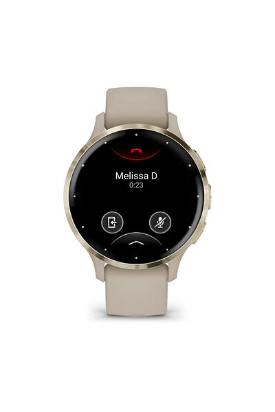Garmin VENU 3S SOFT GOLD STAINLESS STEEL BEZEL WITH FRENCH GRAY CASE AND SILICONE BAND