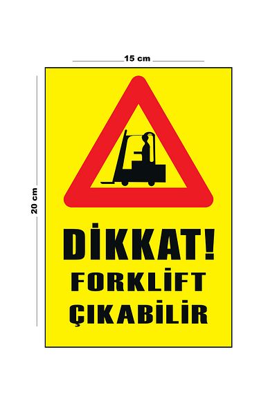 Lucena Metal Caution Forklift Can Exit 15 cm X 20 cm Warning Sign Direction Sign