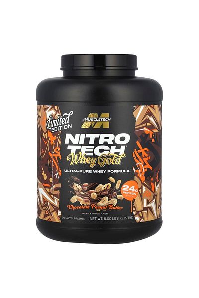 MUSCLETECH Nitro Tech Whey Gold, Chocolate Peanut Butter, 5 LB