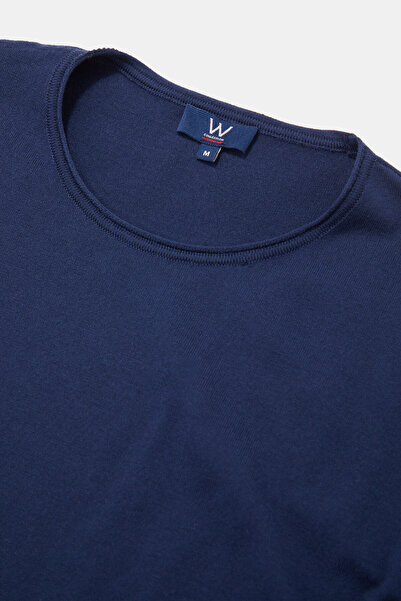 W Collection Indigo Crewneck Long Sleeve Sweater