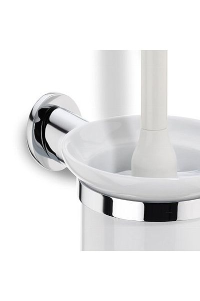 KELA Keck Lang Toilet brush with holder MAKIRA chrome-plated brass 43 cm