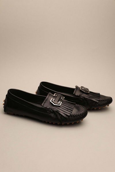 Gondol Loafer clasic de damă din piele naturală neagră 37 ttx.70120