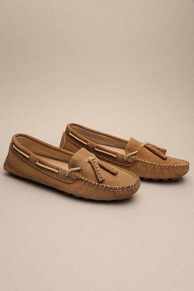 Gondol Women's Genuin Deeri Classic Loafer Mink Suet 37 Ttx.70115