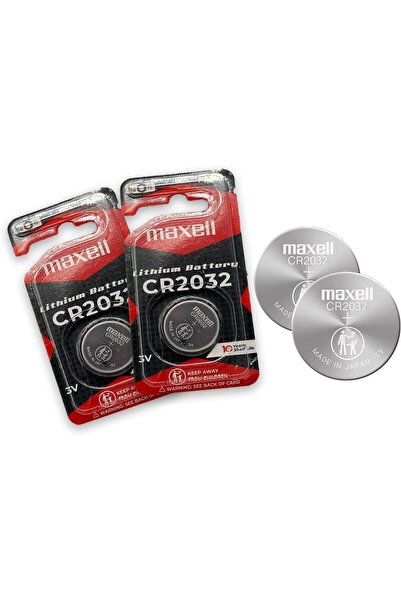 Maxell بطارية CR2032 الرئيسية ليثيوم خلية عملة 3 فولت - عبوة نفطة من قطعتين