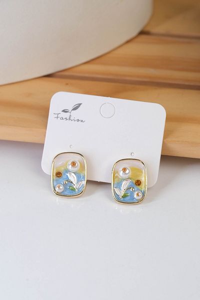 Jack Ferrero Mineli Steel Color Throwaway Earrings