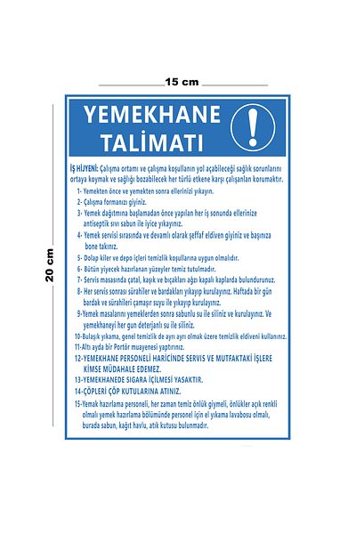 Lucena Metal Dining Hall Instruction 15 cm X 20 cm Warning Sign Direction Sign