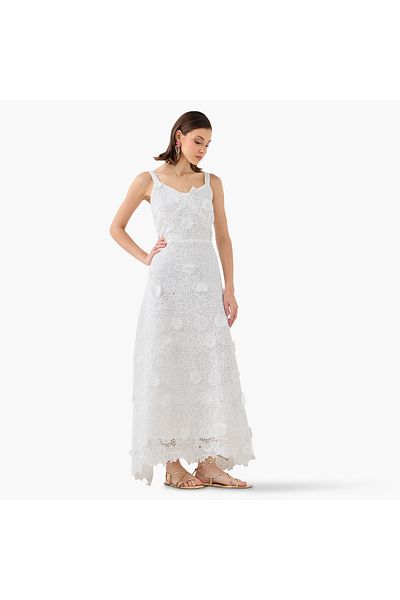 2Xtremz 2Xtremz Lace Detail Sleeveless A-line Dress