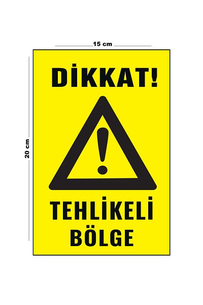 Lucena Metal Hazard Area 15 cm X 20 cm Warning Sign Direction Sign